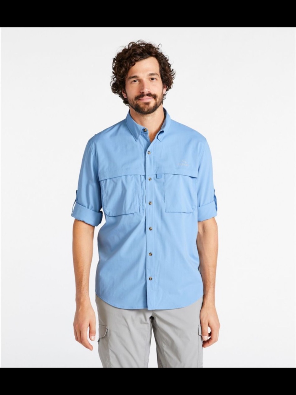 L.L. Bean Men’s Tropicwear Long Sleeve Button Up Size Medium